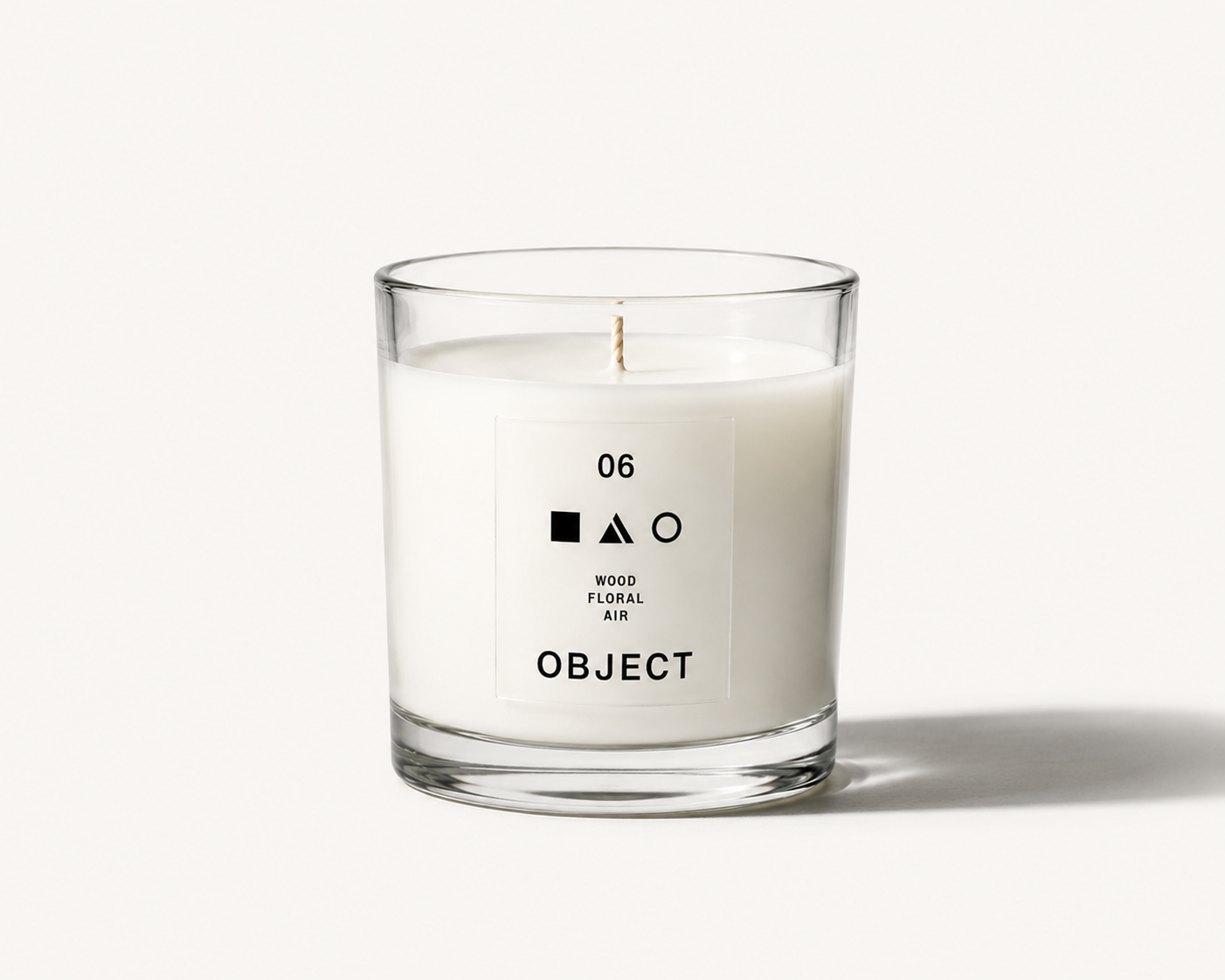 OBJECT / SYSTEM clear glass candle
