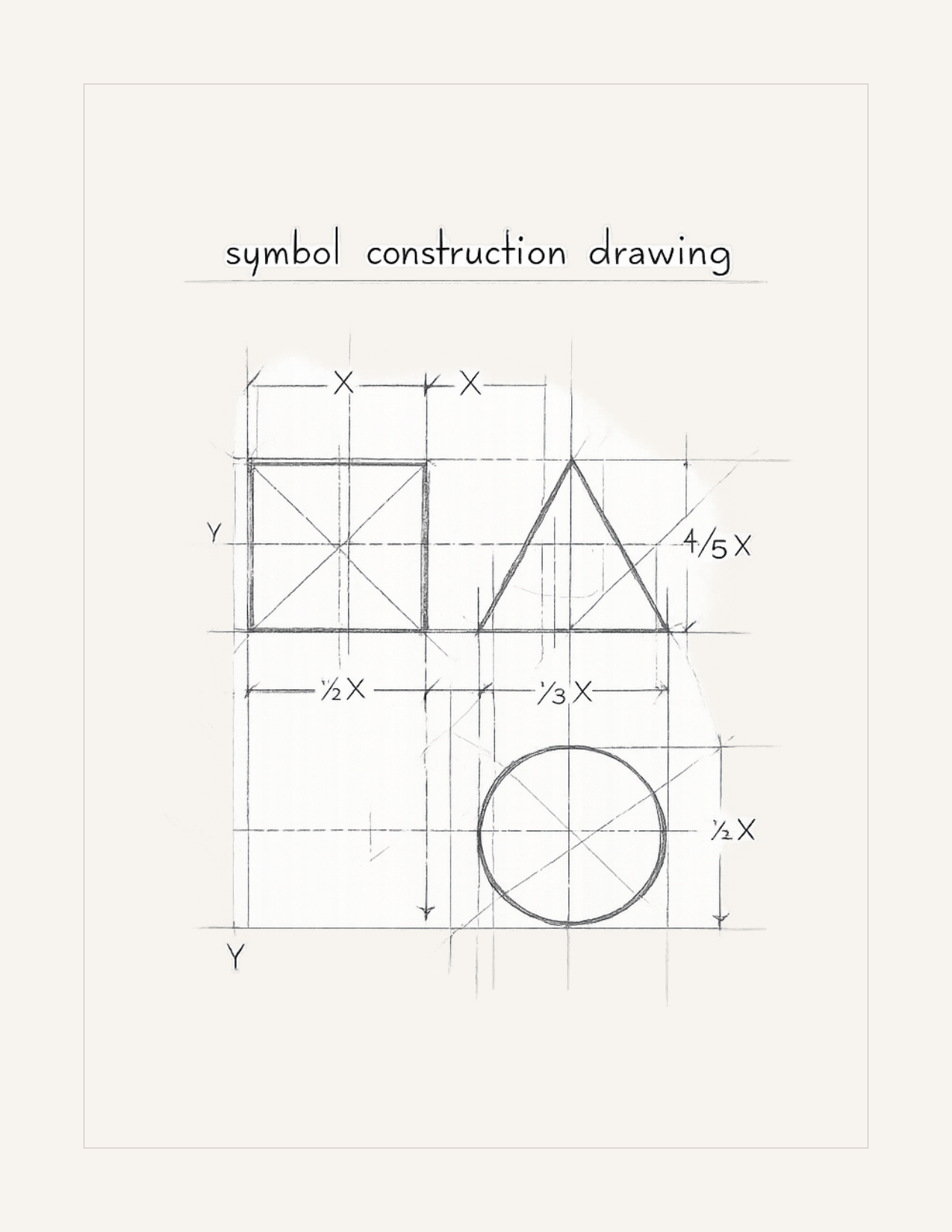 Construction drawing for the official Wood, Floral, and Air symbols